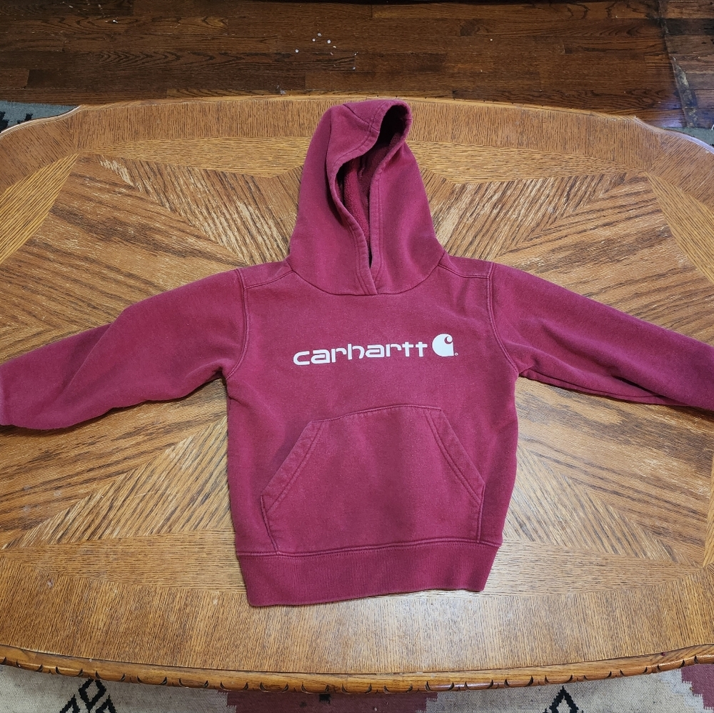 Carhartt Kids Maroon Hoodie Size 5T